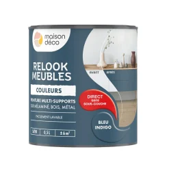 Relook meubles couleurs Peinture RELOOK MEUBLES Peinture bleu indigo Satiné 0,5 L