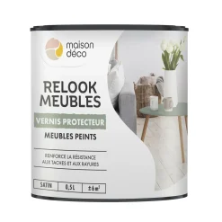 Relook meubles couleurs Peinture RELOOK MEUBLES VERNIS PROTECTEUR Peinture incolore Satiné 0,5 L
