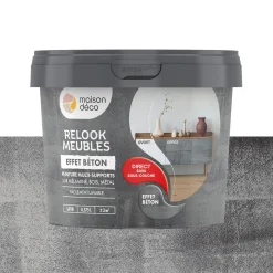 Relook meubles effet bois Peinture Peinture effet béton Satiné 0,38 L
