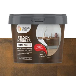 Relook meubles effet bois Peinture Peinture rouille Satiné 0,38 L
