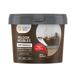 Relook meubles effet bois Peinture Peinture rouille Satiné 0,38 L