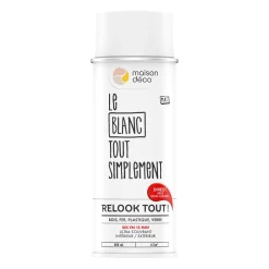 Relook tout aérosol Peinture Bombe de peinture blanc Satiné 0,4 L