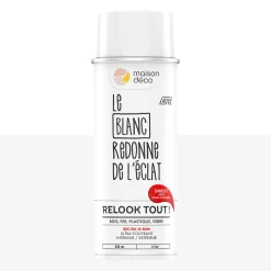 Relook tout aérosol Peinture Bombe de peinture blanc Brillant 0,4 L