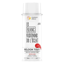 Relook tout aérosol Peinture Bombe de peinture blanc Brillant 0,4 L