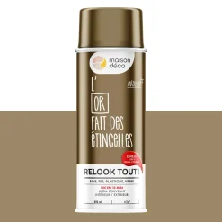 Relook tout aérosol Peinture Bombe de peinture or Brillant 0,4 L