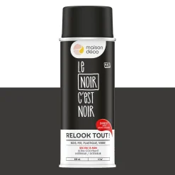 Relook tout aérosol Peinture Bombe de peinture noir 0,4 L - 4MURS