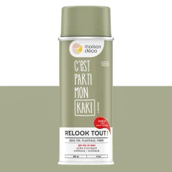 Relook tout aérosol Peinture Bombe de peinture kaki Satiné 0,4 L