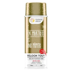 Relook tout aérosol Peinture Bombe de peinture or martelé Brillant 0,4 L
