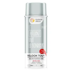 Relook tout aérosol Peinture Bombe de peinture argent Brillant 0,4 L