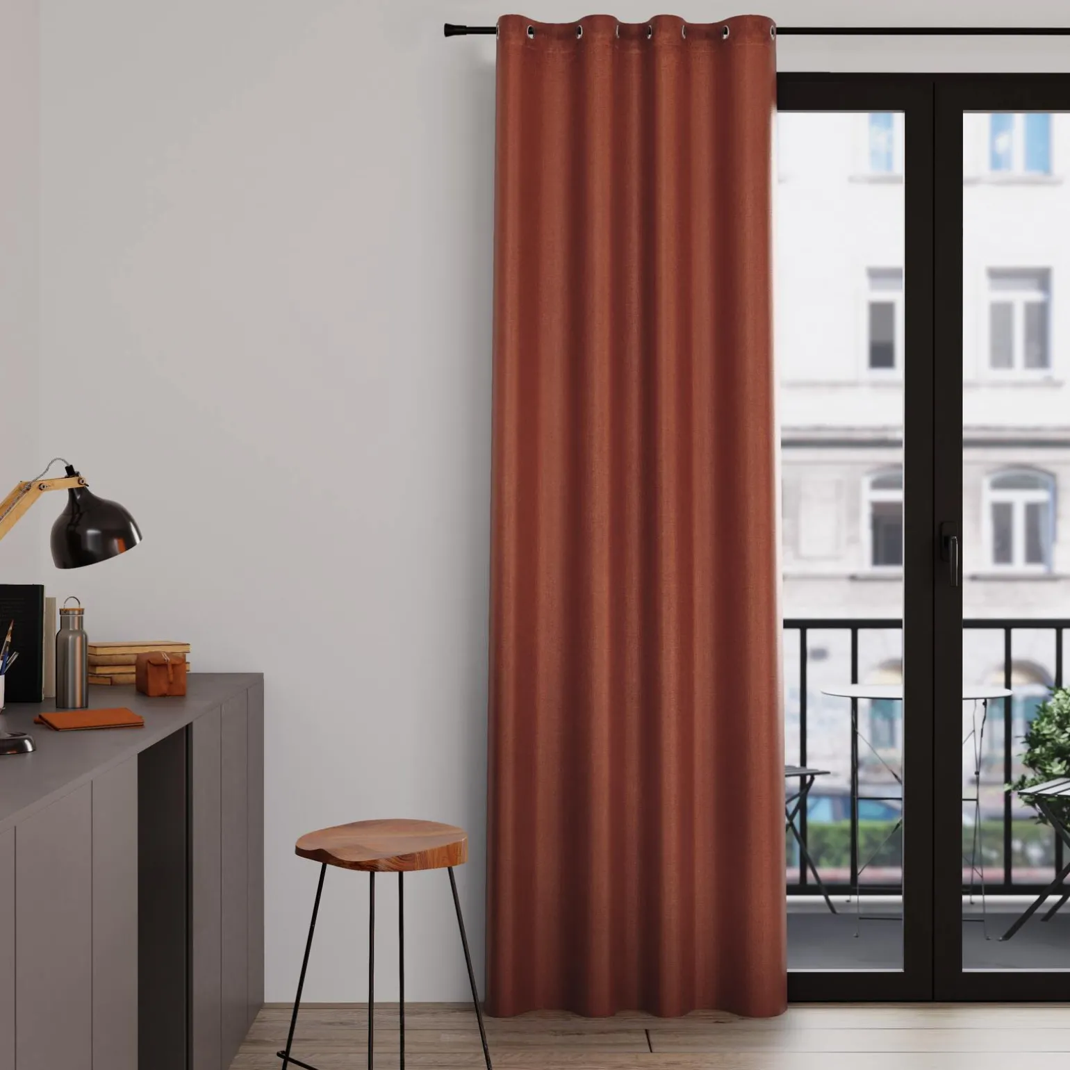 Rideau AMSTERDAM coloris caramel 145 x 240 cm - 4MURS