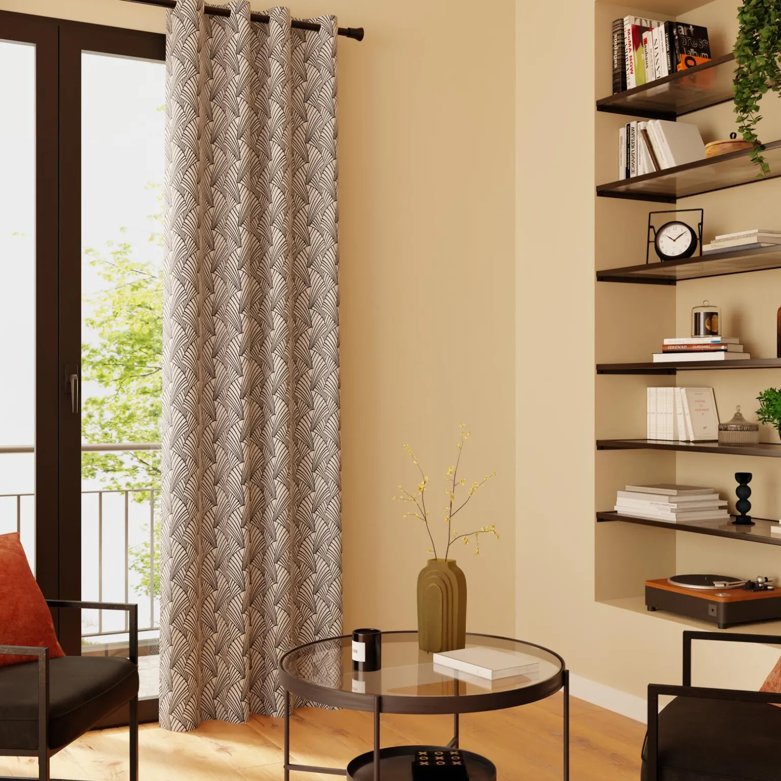 Rideau ARDECCO coloris noir 135 x 250 cm - 4MURS