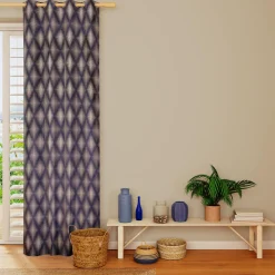 Rideau ASSELA coloris indigo 140 x 260 cm - 4MURS