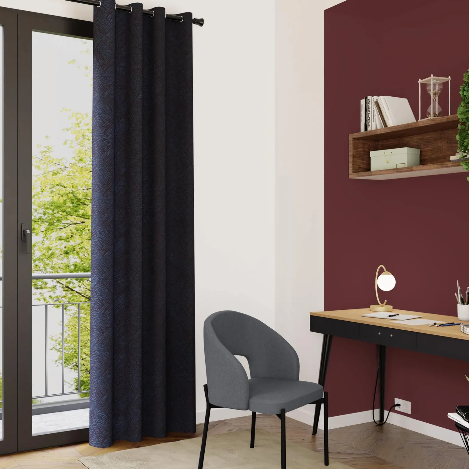 Rideau ASTRAKA coloris brun 140 x 260 cm - 4MURS