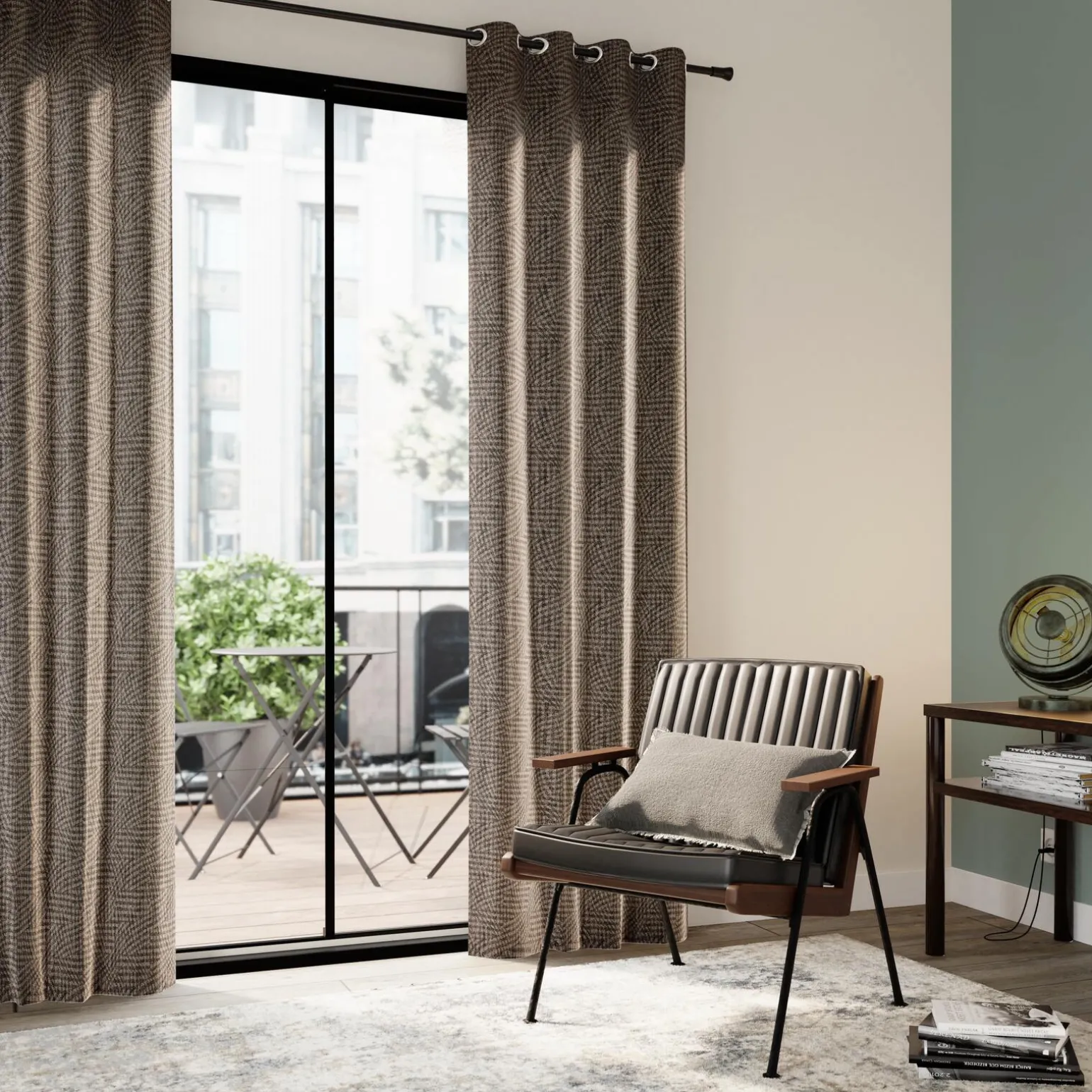 Rideau BENDICHT coloris gris cendré 140 x 260 cm - 4MURS
