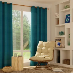 Rideau BRUSH coloris vert 135 x 240 cm - 4MURS