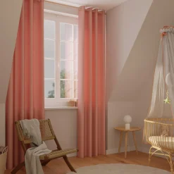 Rideau COTOON coloris rose blush 140 x 240 cm - 4MURS