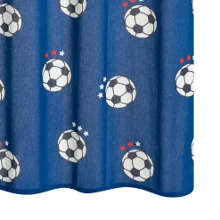 Rideau FOOT FAN coloris bleu 140 x 250 cm - 4MURS