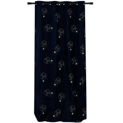 Rideau FOOT FAN coloris bleu 140 x 250 cm - 4MURS