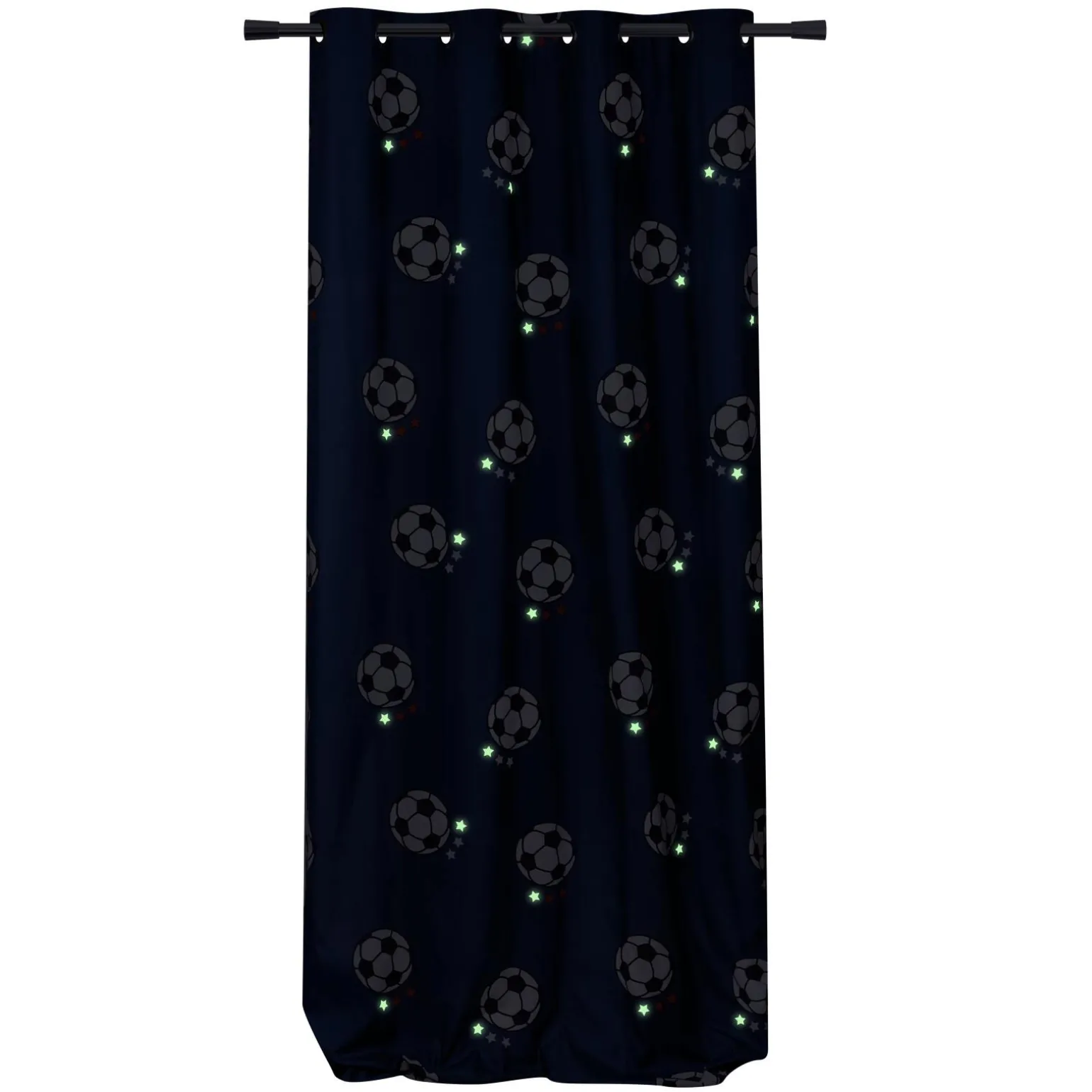 Rideau FOOT FAN coloris bleu 140 x 250 cm - 4MURS