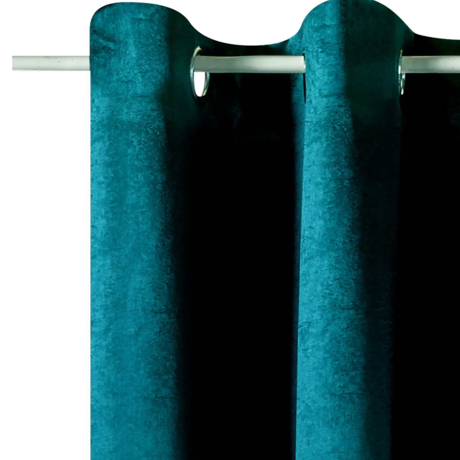 Rideau GRAZIA coloris bleu paon 140 x 240 cm - 4MURS