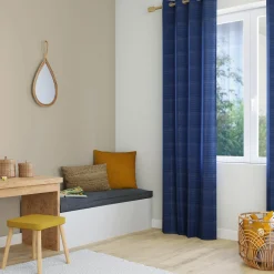 Rideau JIMMY coloris bleu jean 140 x 260 cm - 4MURS