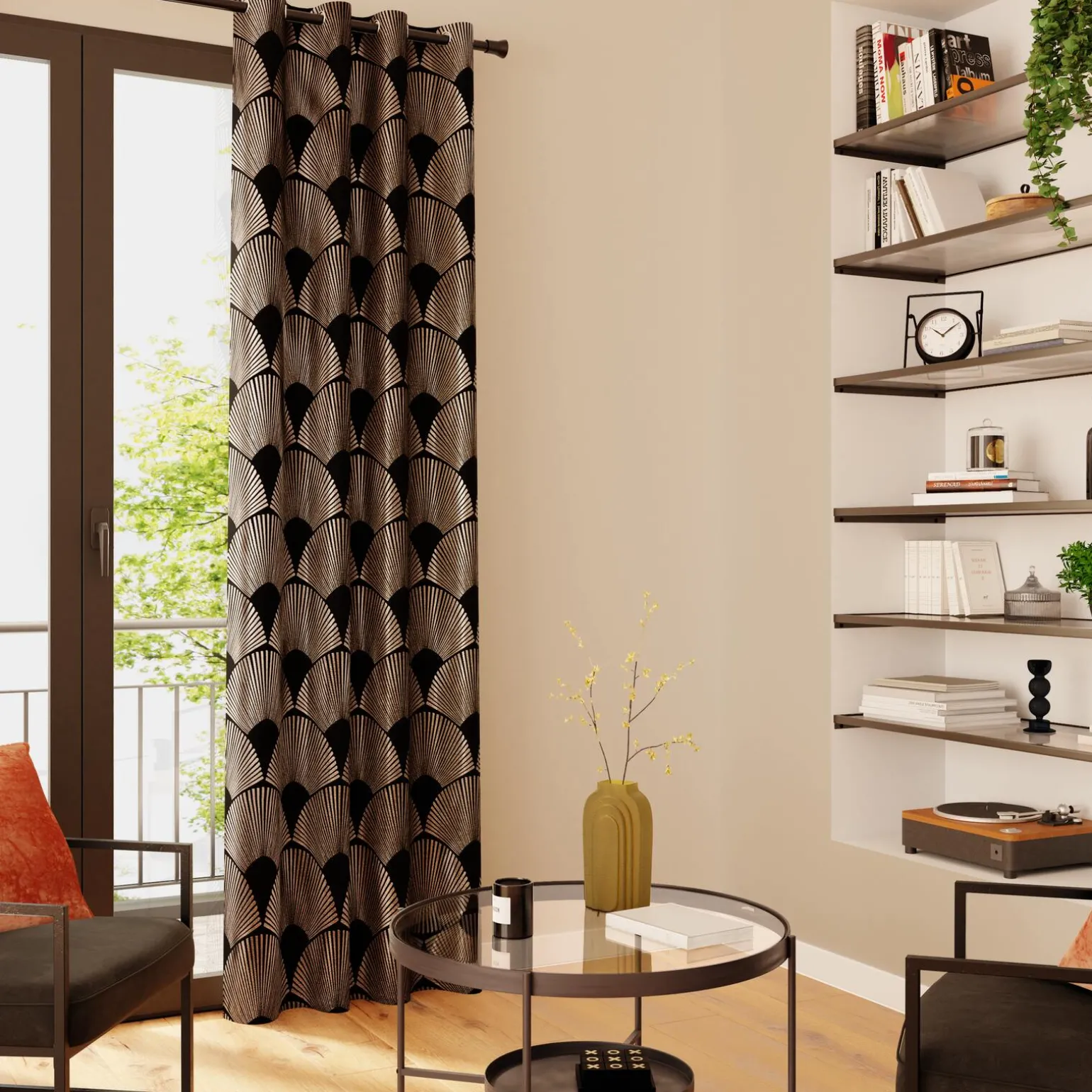 Rideau LALIK coloris noir 140 x 260 cm - 4MURS