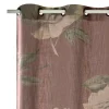 Rideau Lin FLORALIA coloris terracotta 140 x 260 cm - 4MURS