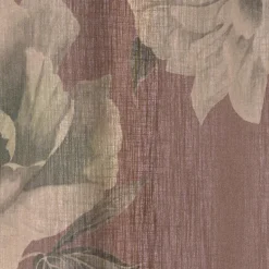 Rideau Lin FLORALIA coloris terracotta 140 x 260 cm - 4MURS