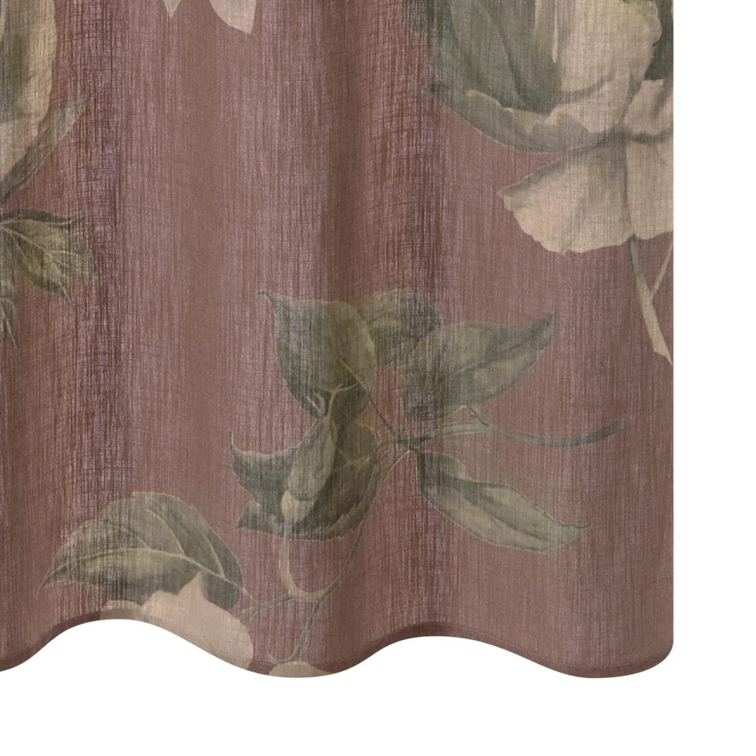 Rideau Lin FLORALIA coloris terracotta 140 x 260 cm - 4MURS