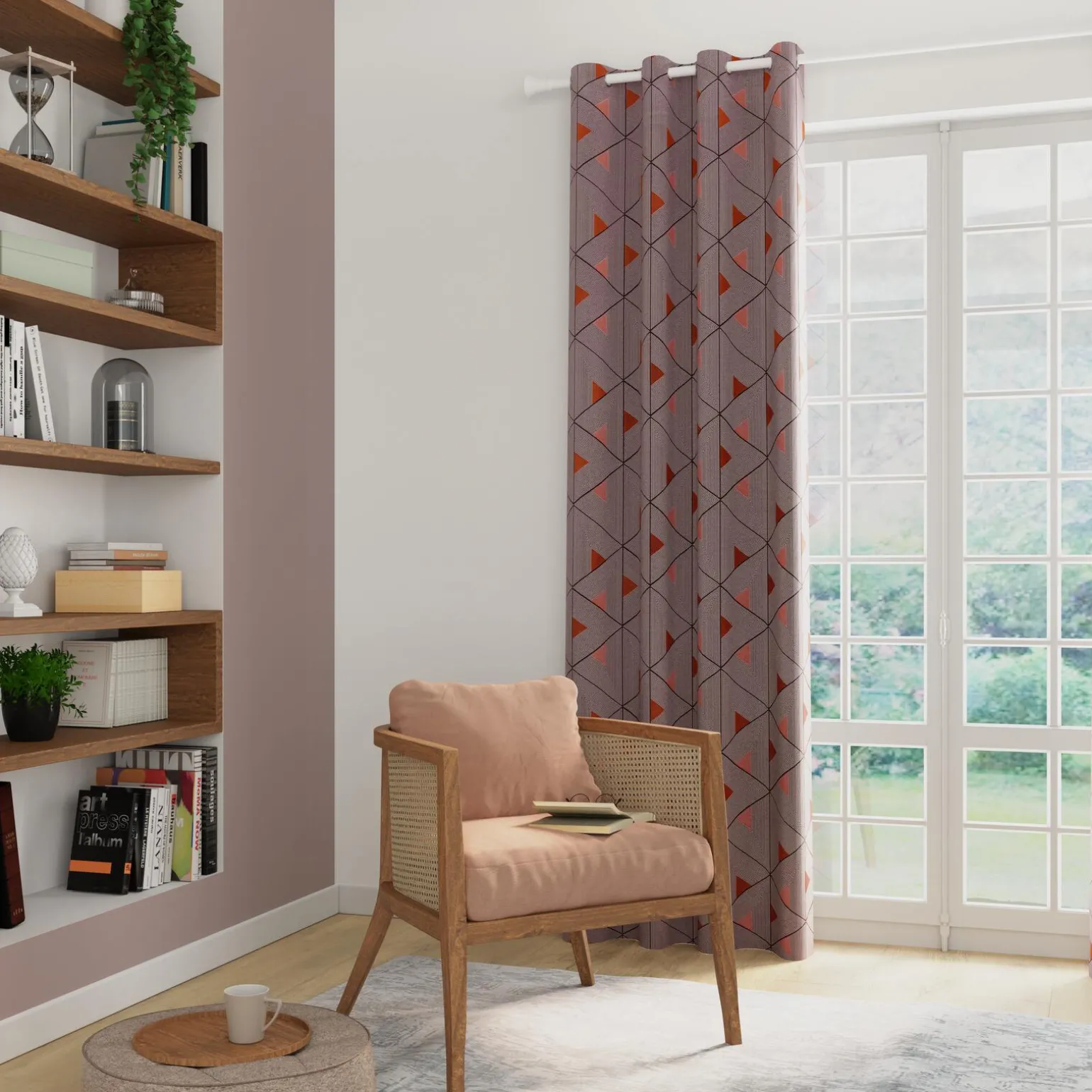 Rideau LIVING coloris terracotta 140 x 260 cm - 4MURS