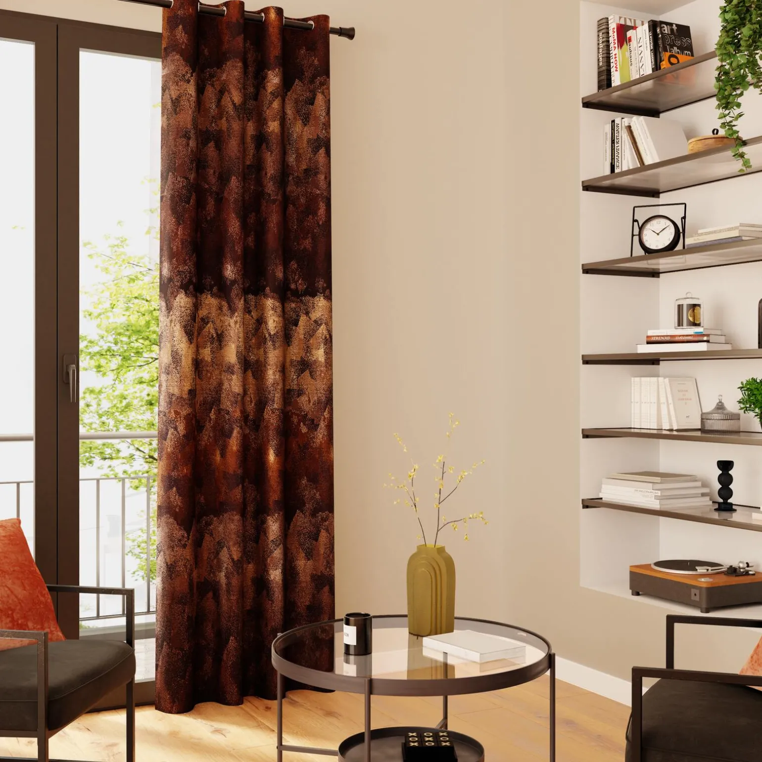 Rideau NADEJDA coloris mordoré 140 x 260 cm - 4MURS