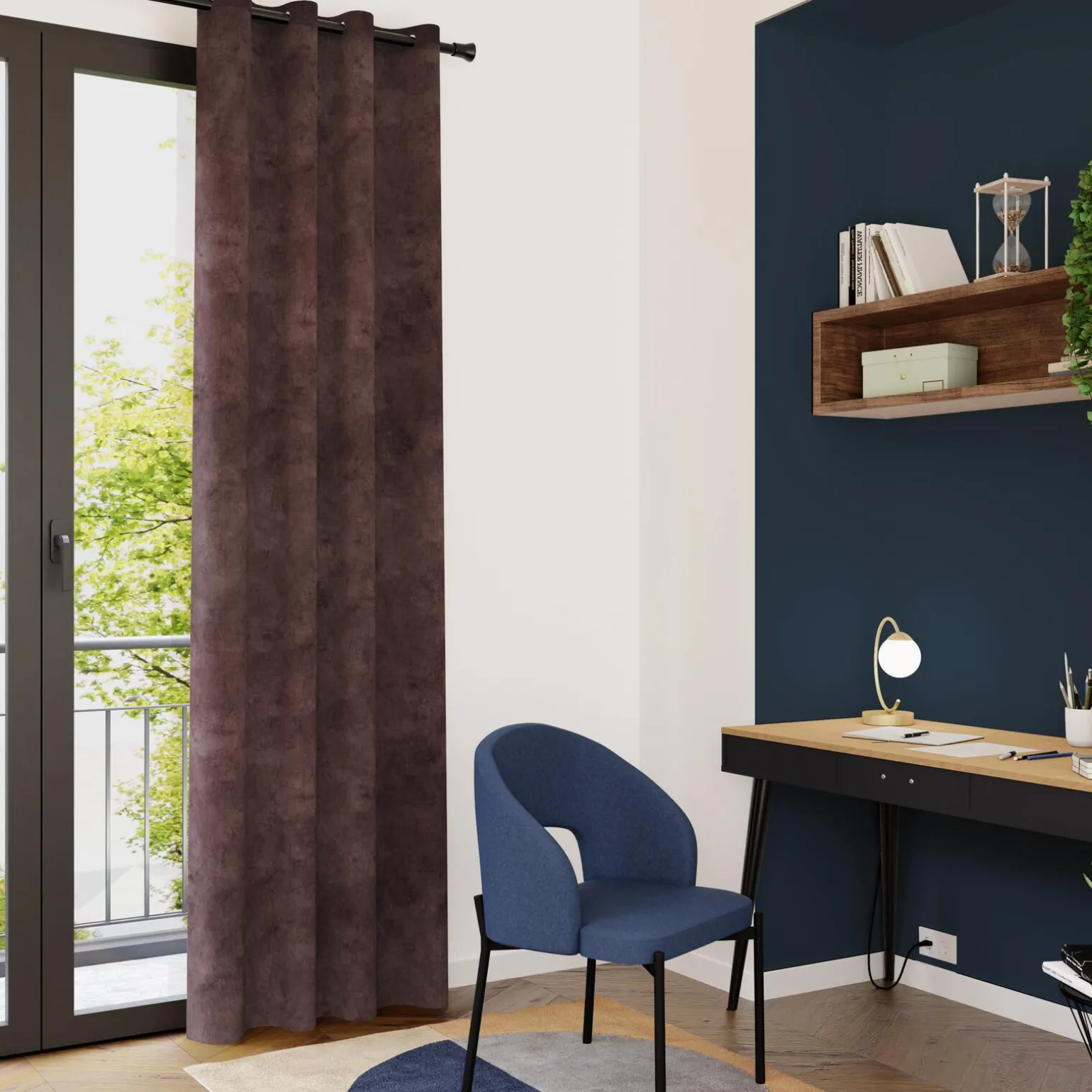 Rideau NEGRESCO coloris chocolat 140 x 260 cm - 4MURS