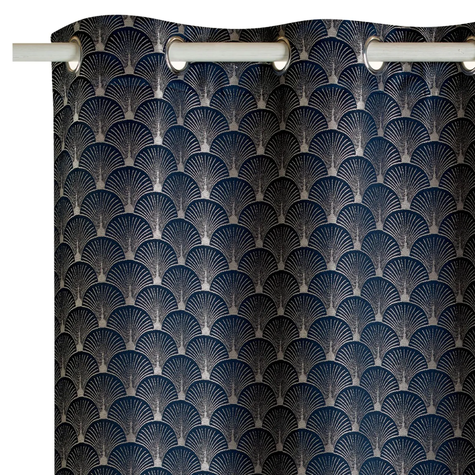 Rideau SCHIAPARELLI coloris bleu nuit 140 x 240 cm - 4MURS