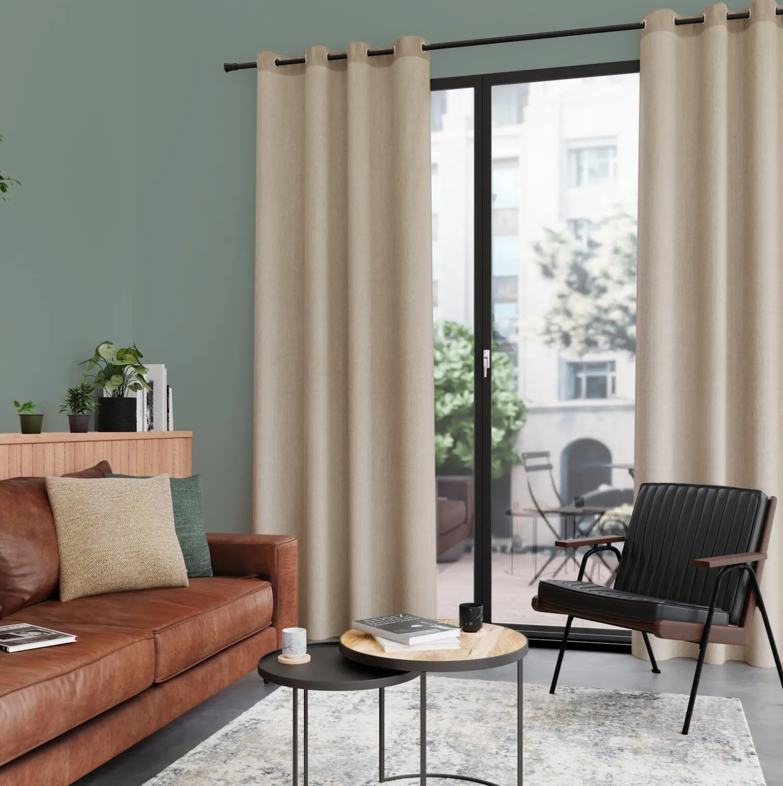 Rideau SITIA coloris chanvre 140 x 260 cm - 4MURS
