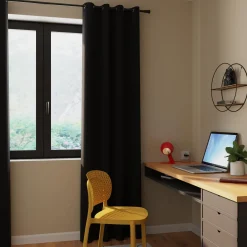 Rideau thermique ALESSANDRO coloris noir 135 x 240 cm - 4MURS