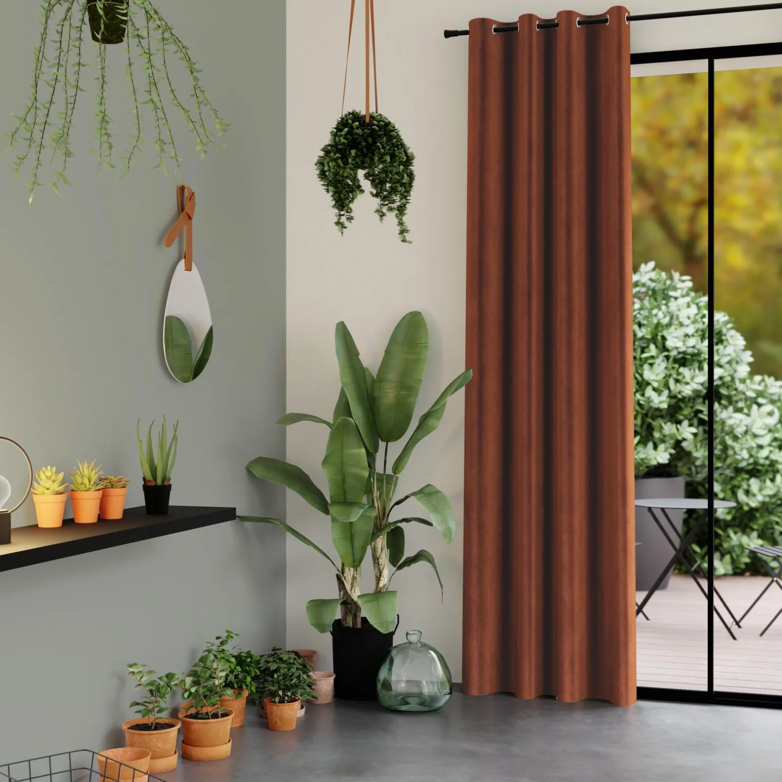 Rideau VELVET coloris tabac 140 x 260 cm - 4MURS