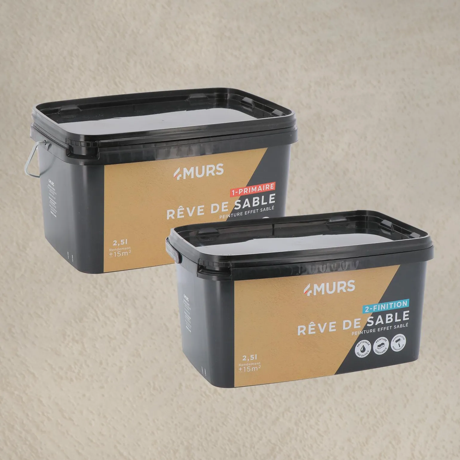 Rêve de sable Peinture Peinture naturel + Primaire - 4MURS