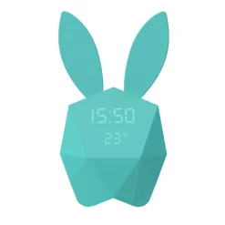 Réveil CUTTY CLOCK RABBIT coloris bleu - 4MURS