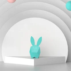 Réveil CUTTY CLOCK RABBIT coloris bleu - 4MURS