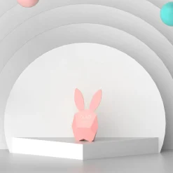 Réveil CUTTY CLOCK RABBIT coloris rose - 4MURS