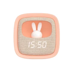 Réveil MOB BILLY CLOCK VEILLEUSE LAPIN rose hauteur 15 cm - 4MURS