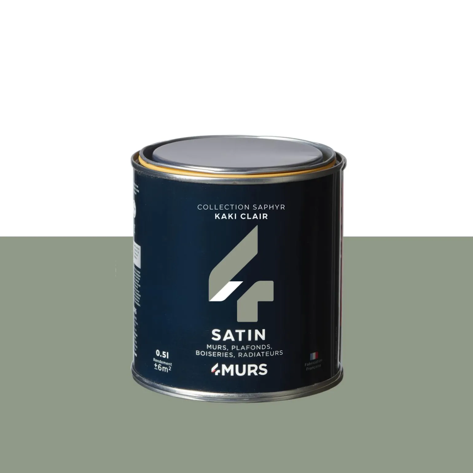 Saphyr Peinture Finition Peinture kaki clair Satiné 0,5 L - 4MURS