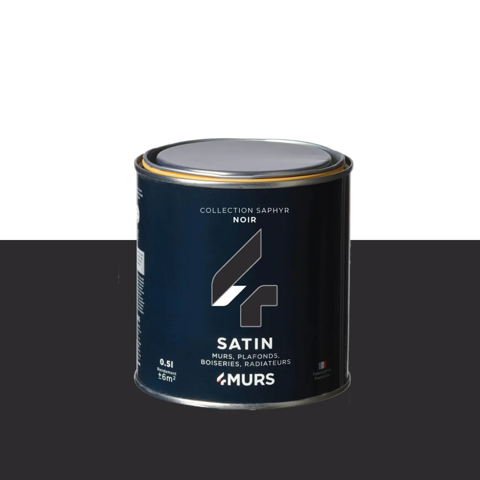 Saphyr Peinture Finition Peinture noir Satiné 0,5 L - 4MURS