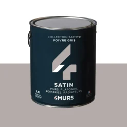 Saphyr Peinture Multi-supports Peinture poivre gris Satiné - 4MURS