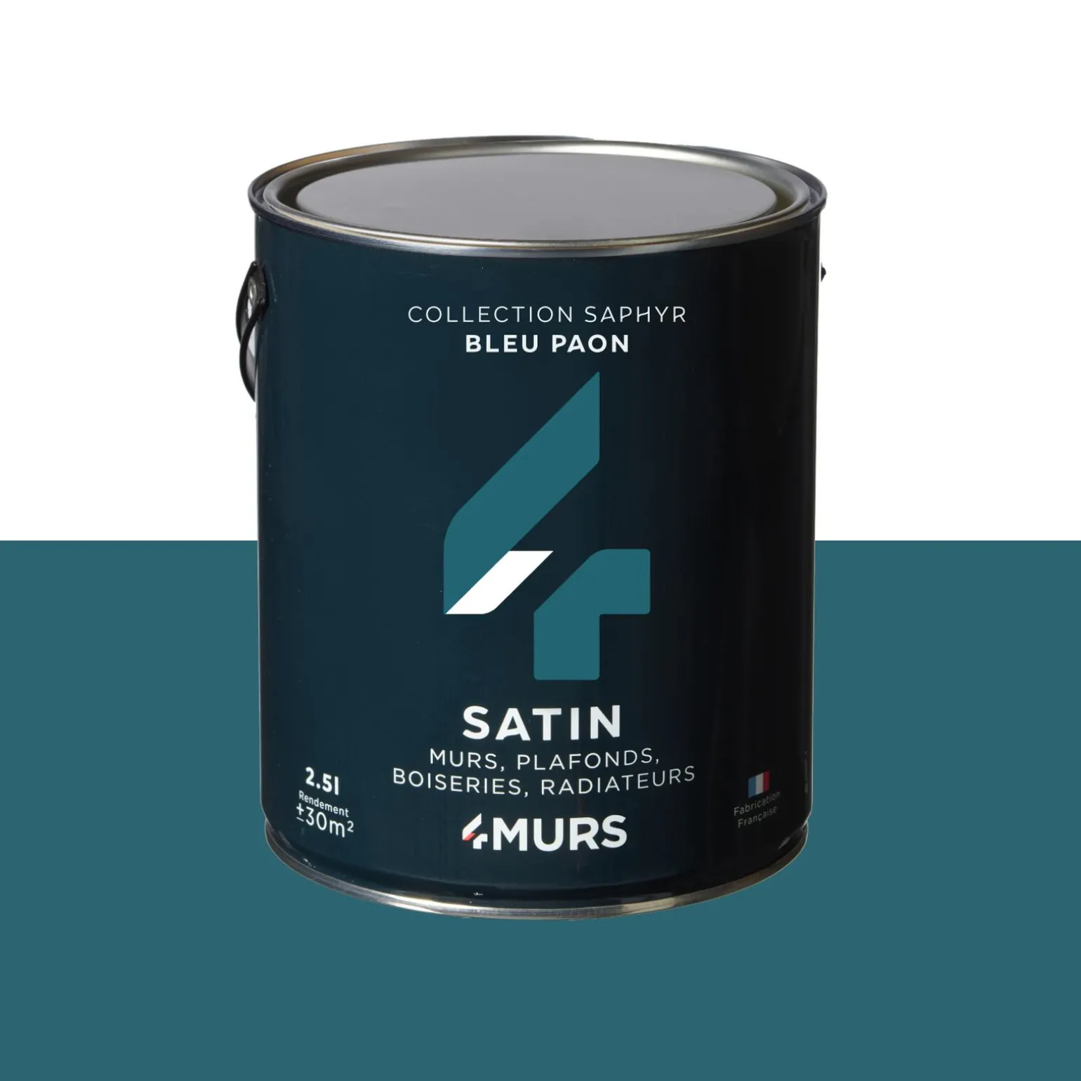 Saphyr Peinture Multi-supports Peinture bleu paon Satiné - 4MURS