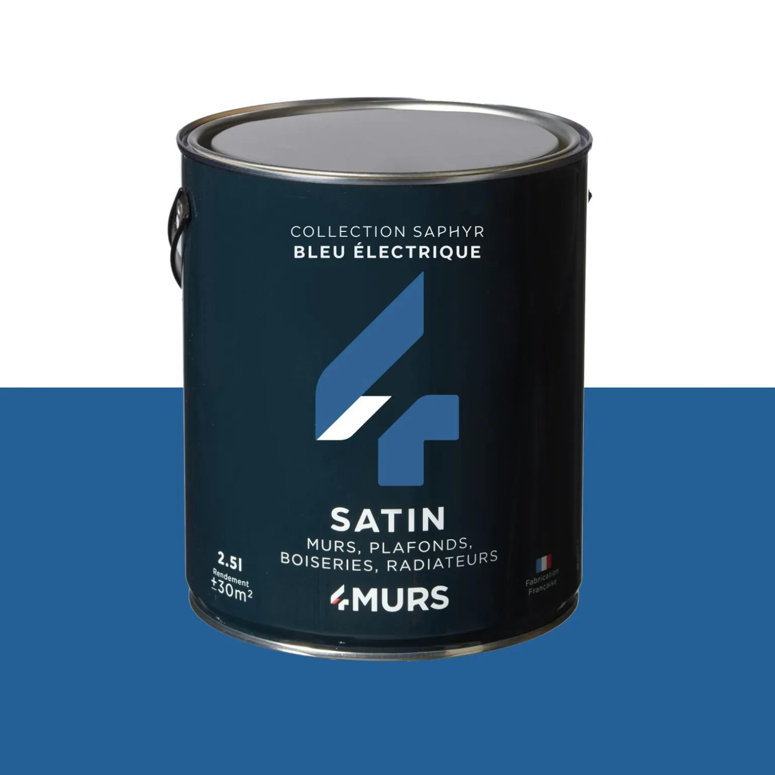 Saphyr Peinture Multi-supports Peinture bleu électrique Satiné - 4MURS