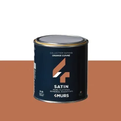 Saphyr Peinture Peinture orange cuivré Satiné 0,5 L - 4MURS