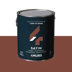 Saphyr Peinture Peinture terre de sienne Satiné 2,5 L - 4MURS