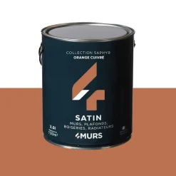 Saphyr Peinture Peinture orange cuivré Satiné 2,5 L - 4MURS