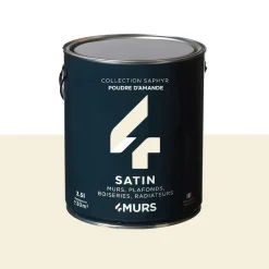 Saphyr Peinture Peinture poudre d'amande Satiné 2,5 L - 4MURS